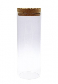 Korkenglas/Zylinderglas 360ml rund für Kerze inkl. Kork